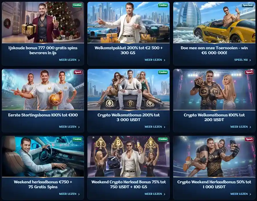 Millioner Casino Bonus en Promoties 