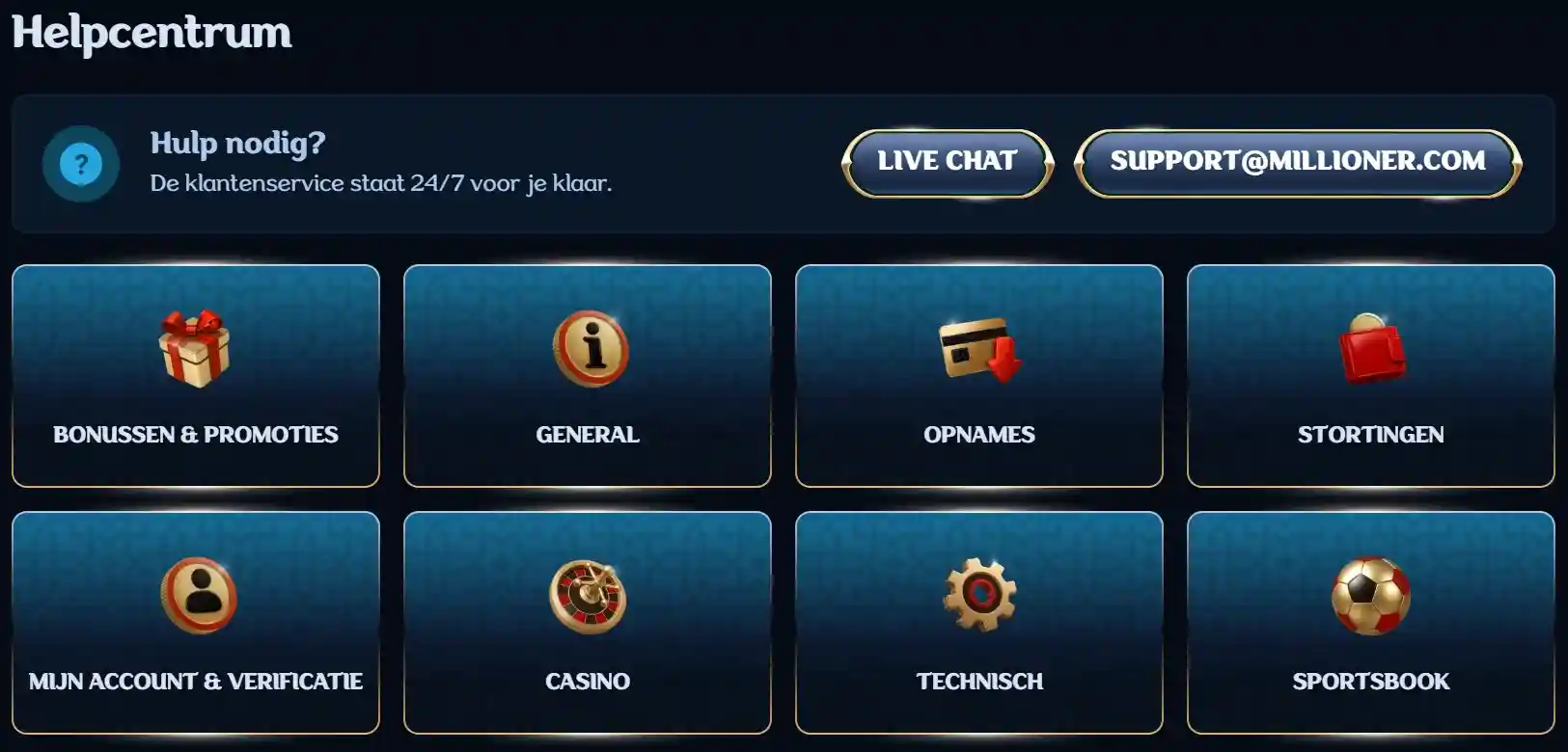 Millioner Casino Klantenservice